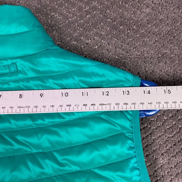Eddie Bauer EB700 Travex Down Vest Women's XS Packable Aqua Teal Green Full Zip - Picture 15 of 15